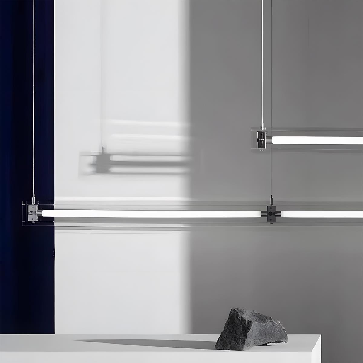 Modern Minimalist Glass LED Frame Light Strip Pendant Lights - Flare Shack
