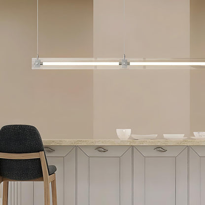 Modern Minimalist Glass LED Frame Light Strip Pendant Lights - Flare Shack