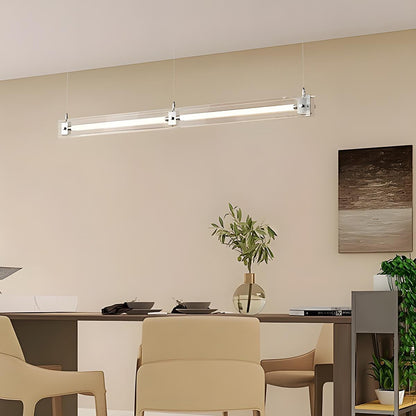 Modern Minimalist Glass LED Frame Light Strip Pendant Lights - Flare Shack