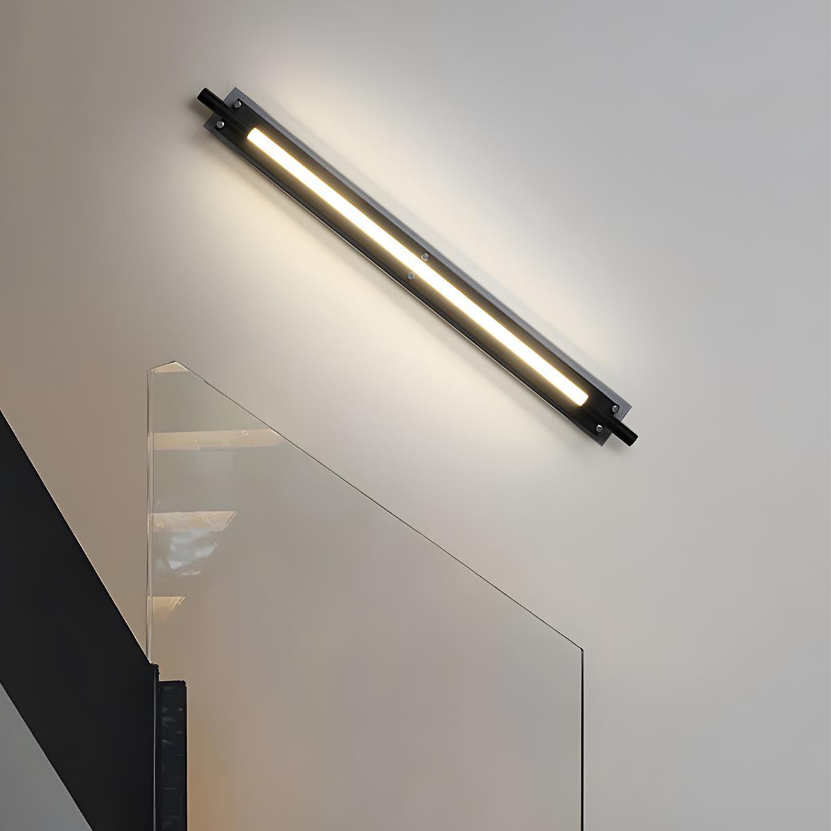 Modern Minimalist Glass Long Strip LED Indoor Wall Sconce