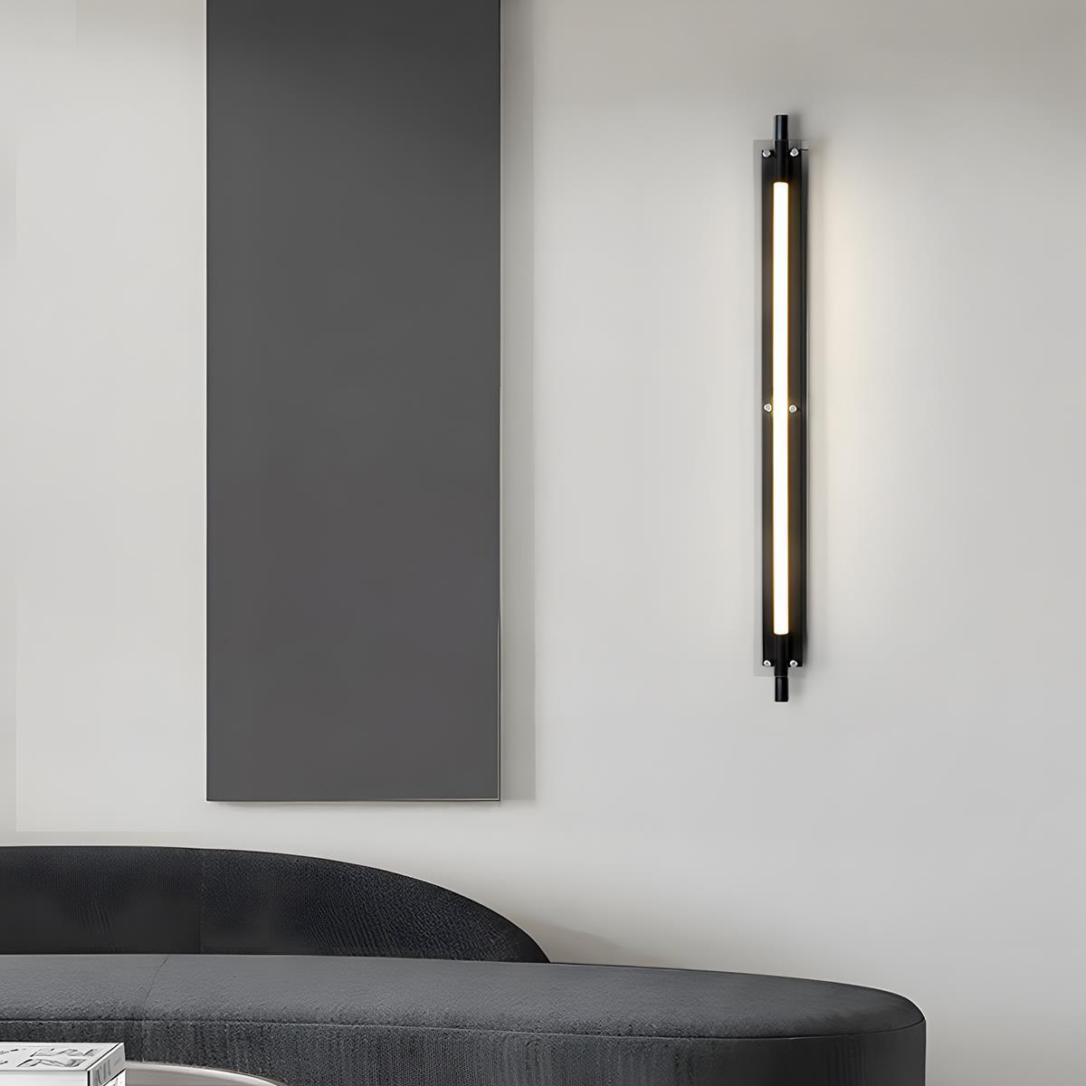 Modern Minimalist Glass Long Strip LED Indoor Wall Sconce