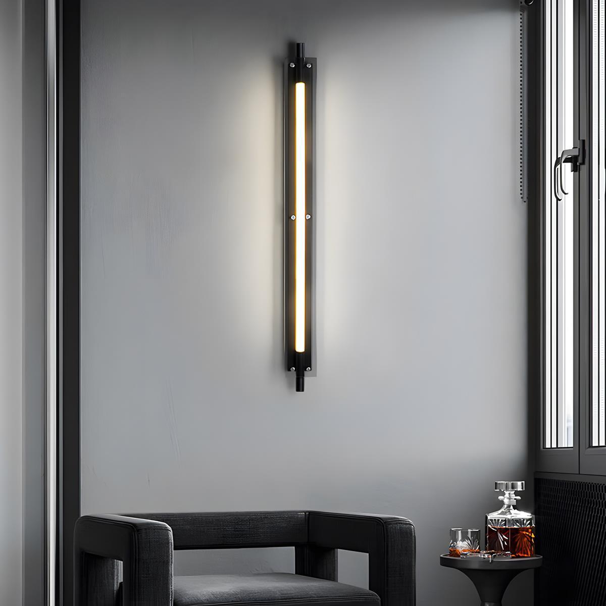Modern Minimalist Glass Long Strip LED Indoor Wall Sconce - Flare Shack