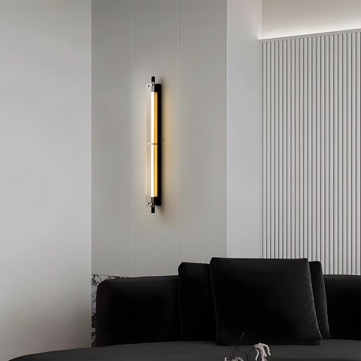 Modern Minimalist Glass Long Strip LED Indoor Wall Sconce