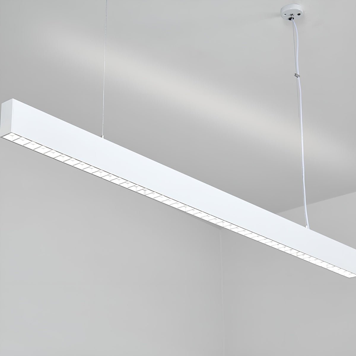 Modern Minimalist Grille LED Long Strip Pendant Lights - Flare Shack