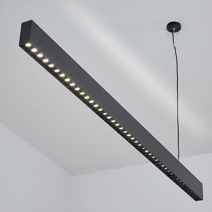 Modern Minimalist Grille LED Long Strip Pendant Lights - Flare Shack