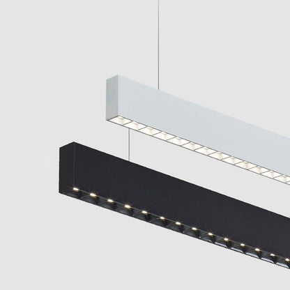 Modern Minimalist Grille LED Long Strip Office Pendant Lights