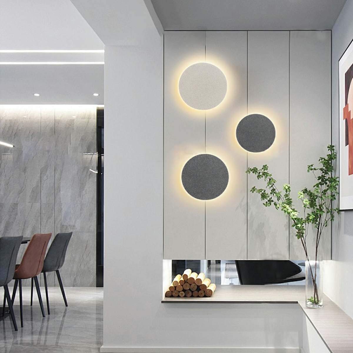 Modern Minimalist Indoor Concrete LED Wall Sconces