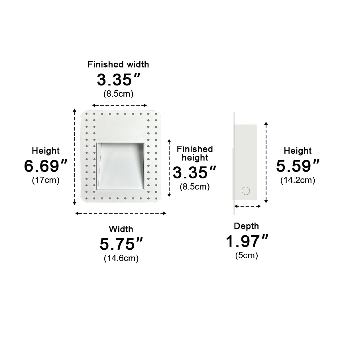Modern Minimalist Indoor LED Recessed Stairway Light Foot Light