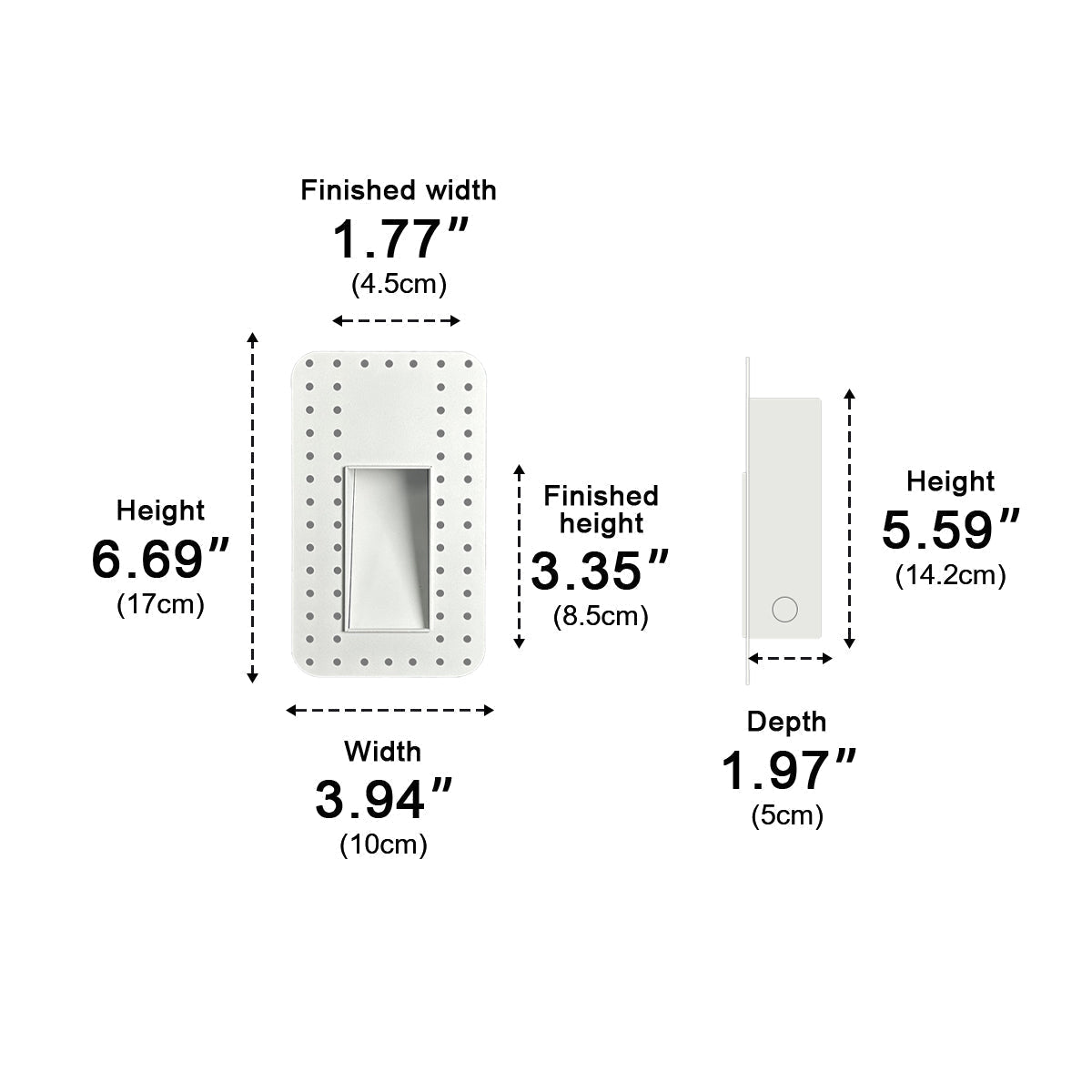 Modern Minimalist Indoor LED Recessed Stairway Light Foot Light