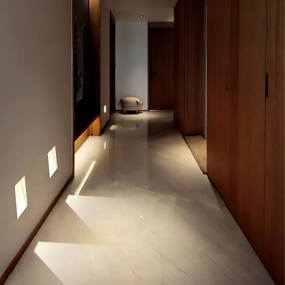 Modern Minimalist Indoor LED Recessed Stairway Wall Light - Flare Shack