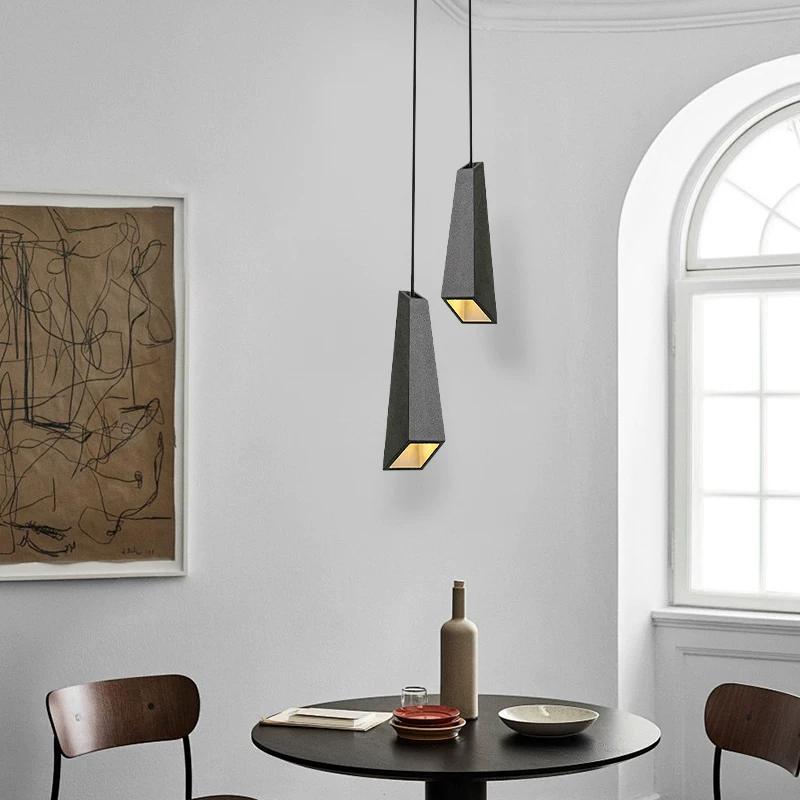 Modern Minimalist Industrial Indoor Concrete LED Pendant Lights