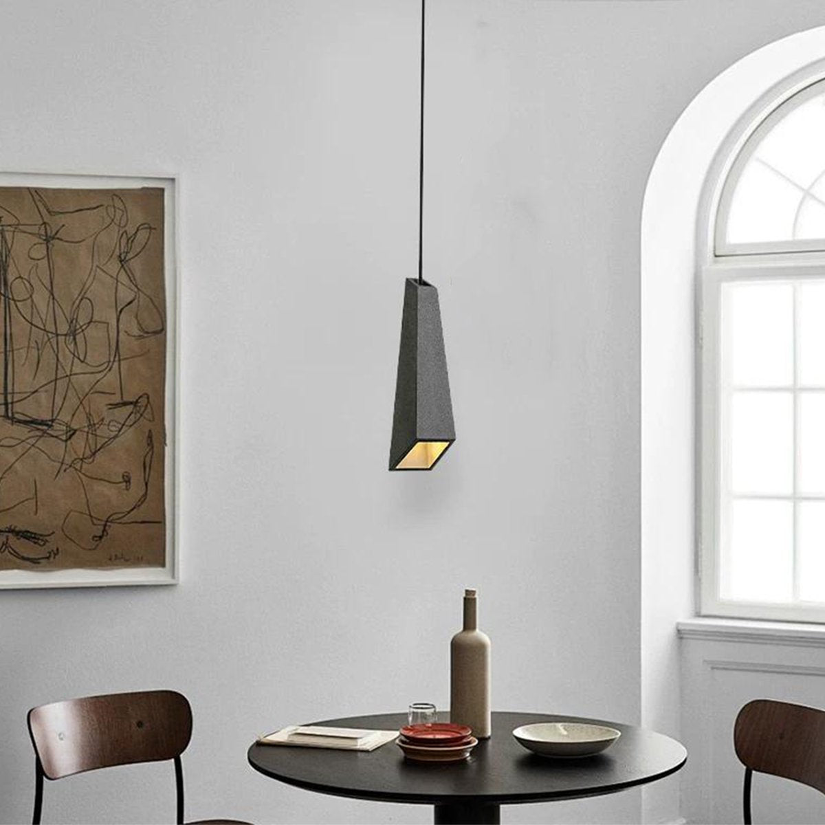 Modern Minimalist Industrial Indoor Cement LED Pendant Lights - Flare Shack