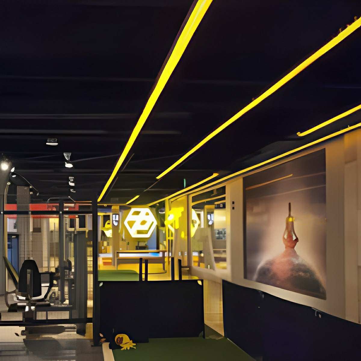 Modern Minimalist LED Long Strip Office Pendant Lights - Flare Shack