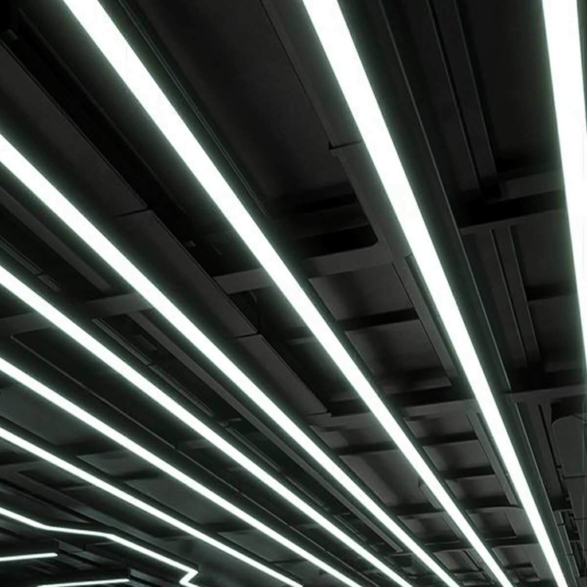 Modern Minimalist Long Strip Office Suspended Pendant Lights
