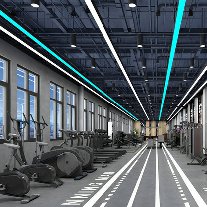 Minimalist LED Long Strip Office Suspended Pendant Lights
