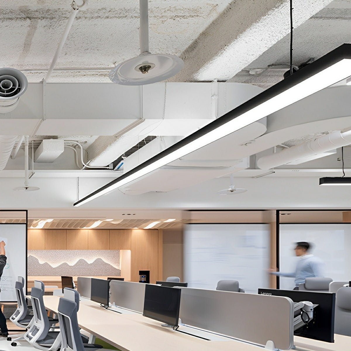 Modern Minimalist LED Long Strip Office Pendant Lights - Flare Shack