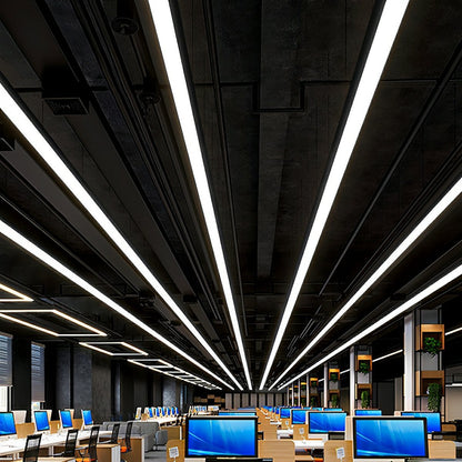 Modern Minimalist LED Long Strip Office Pendant Lights - Flare Shack
