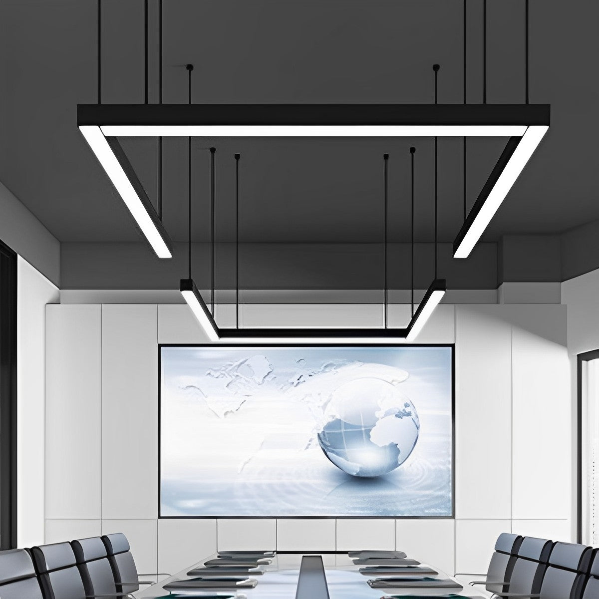 Modern Minimalist LED Long Strip Office Pendant Lights - Flare Shack