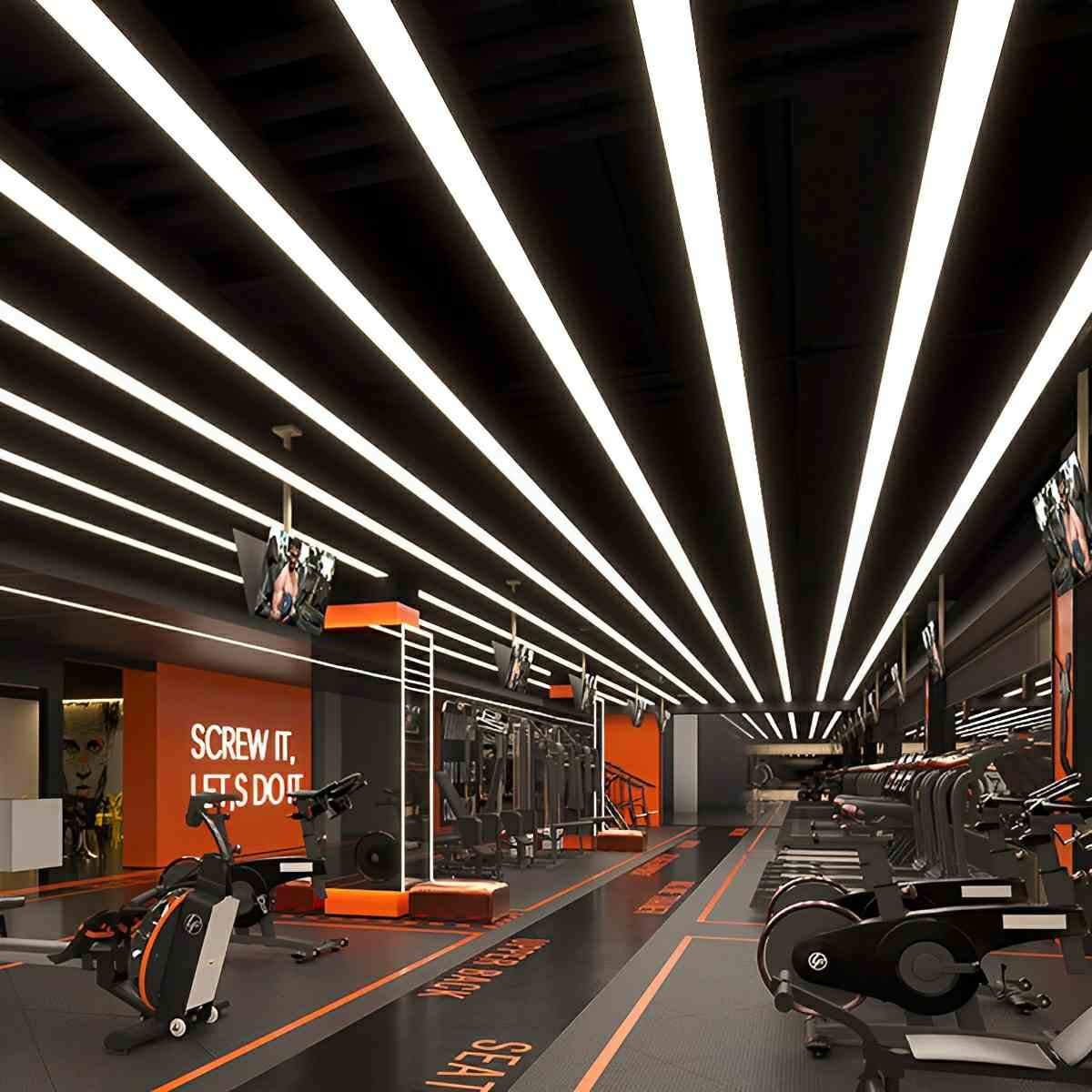 Modern Minimalist LED Long Strip Office Pendant Lights - Flare Shack