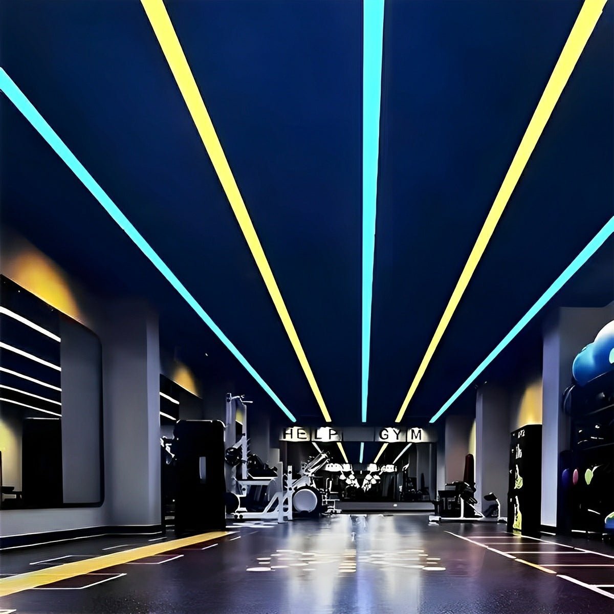 Modern Minimalist LED Long Strip Office Pendant Lights - Flare Shack