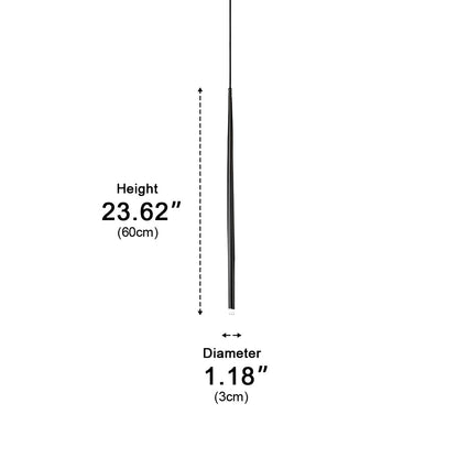 Modern Minimalist Linear Long Strip Bar LED Pendant Lights