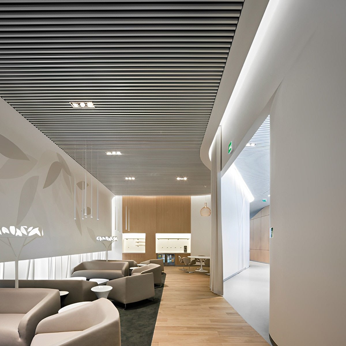 Modern Minimalist Linear Long Strip Bar LED Pendant Lights