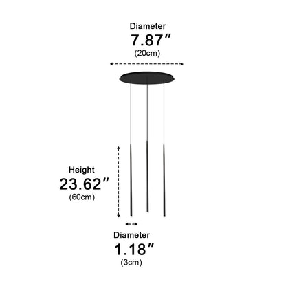 Modern Minimalist Linear Long Strip Bar LED Pendant Lights
