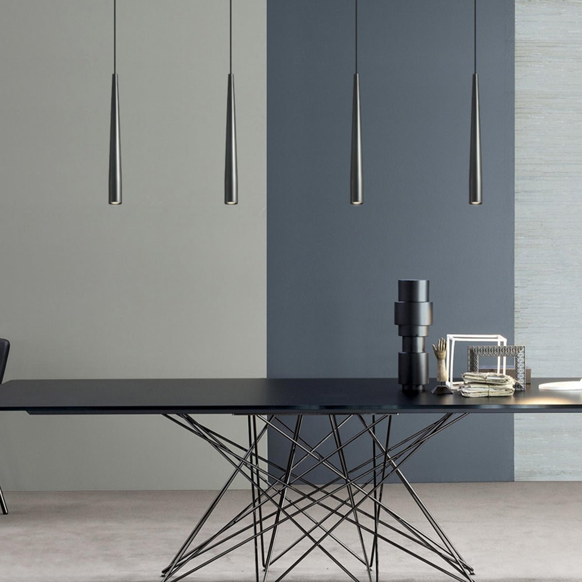 Modern Minimalist Long Strip Bar LED Pendant Lights