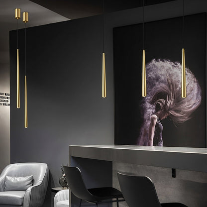 Modern Minimalist Long Strip Bar LED Pendant Lights
