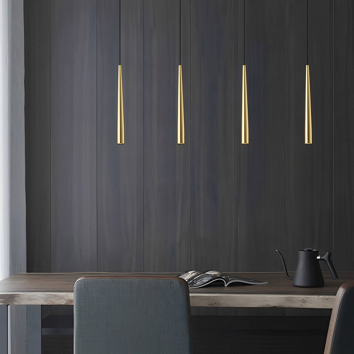 Modern Minimalist Long Strip Bar LED Pendant Lights