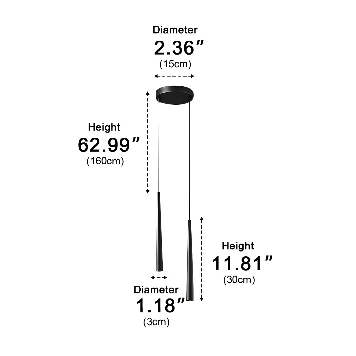 Modern Minimalist Long Strip Bar LED Pendant Lights