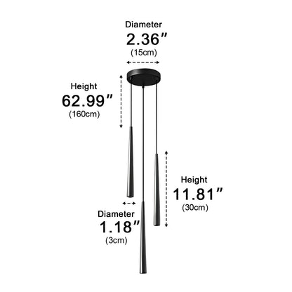 Modern Minimalist Long Strip Bar LED Pendant Lights
