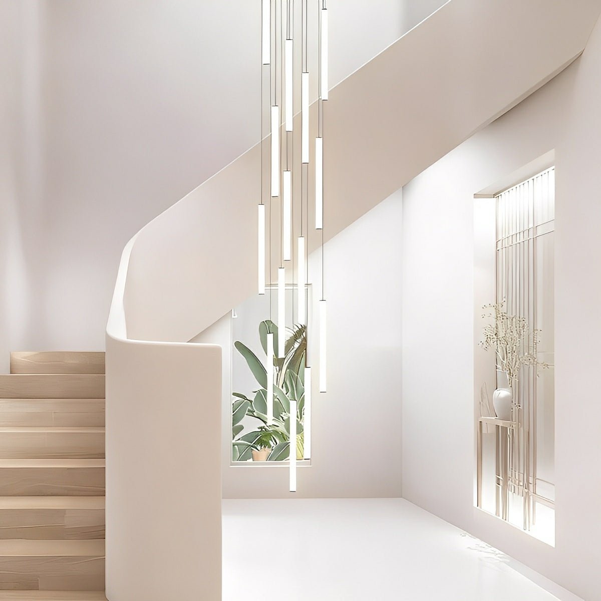 Modern Minimalist Long Strip LED Stairs Pendant Lights - Flare Shack
