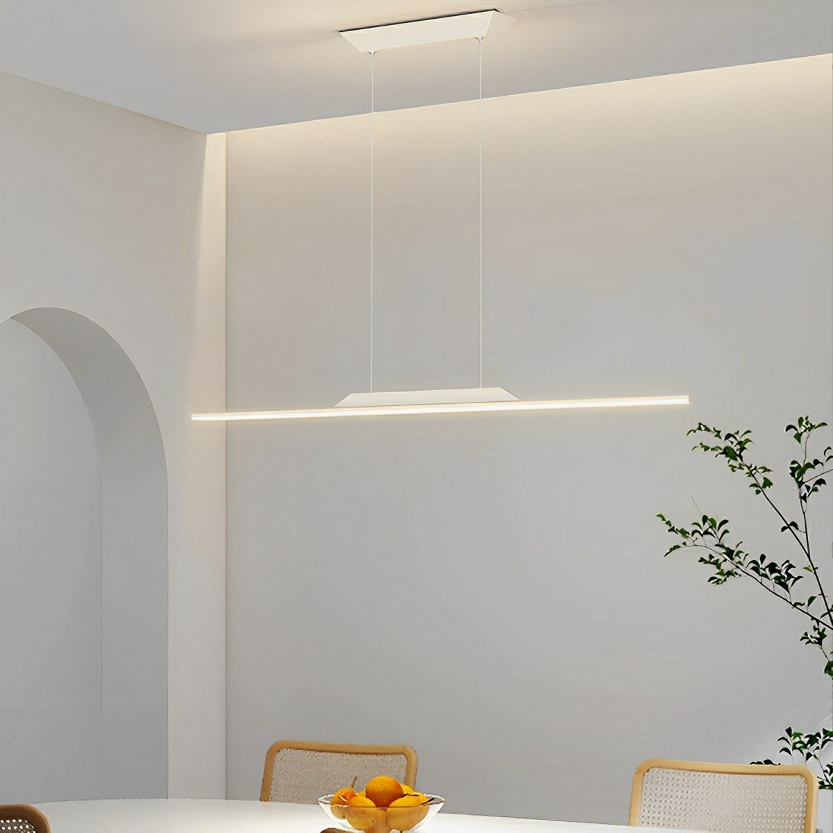 Modern Minimalist Long Strip Light LED Pendant Lights