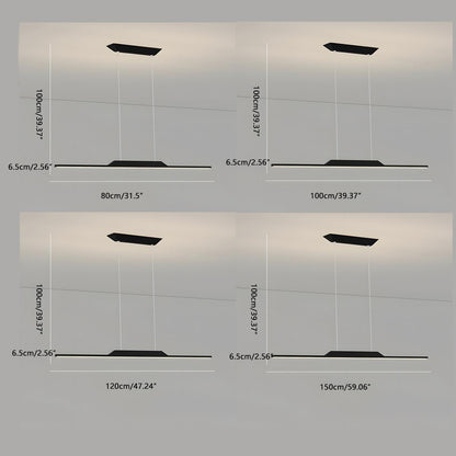 Modern Minimalist Long Strip Light LED Pendant Lights