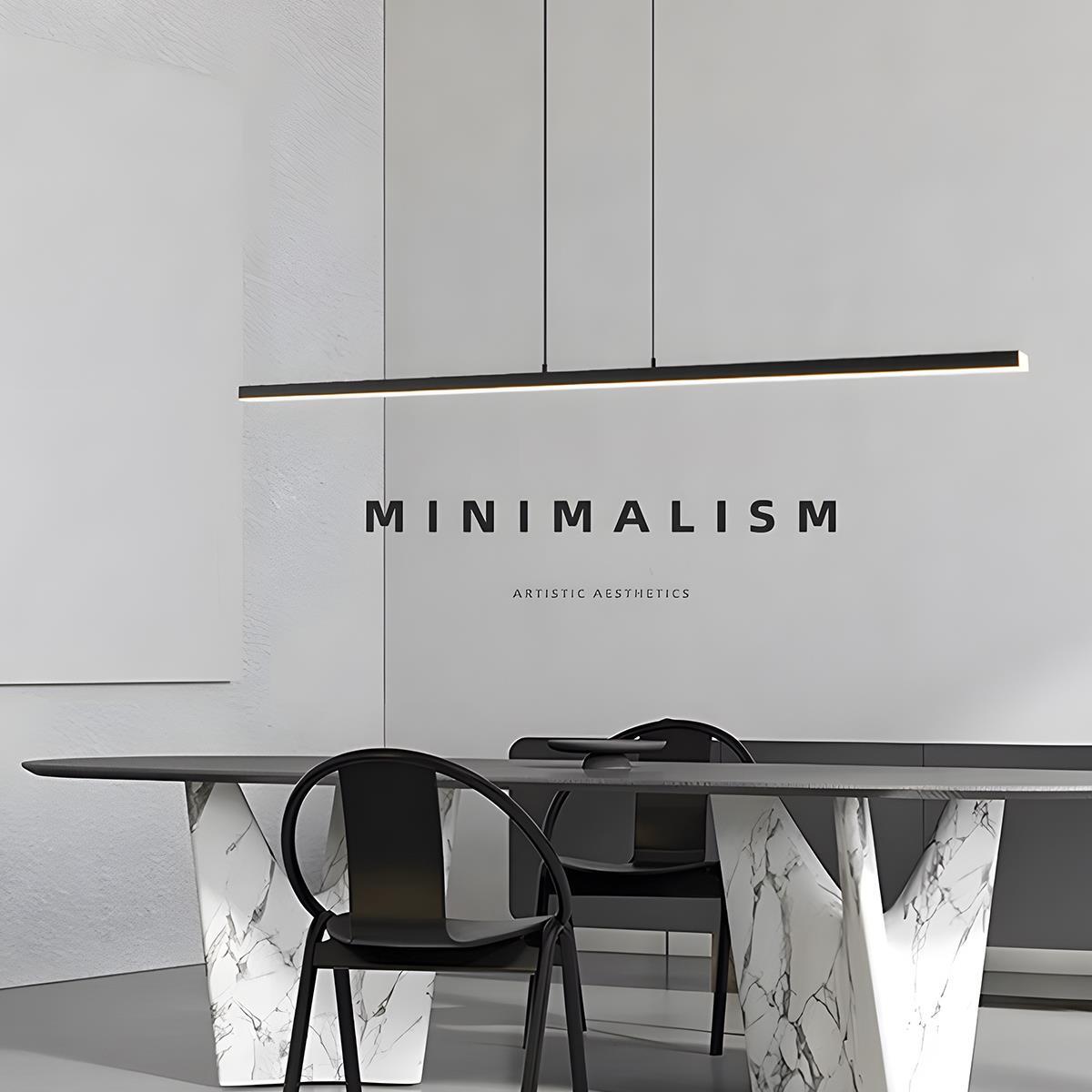 Modern Minimalist Long Strip Light Pendant Lights