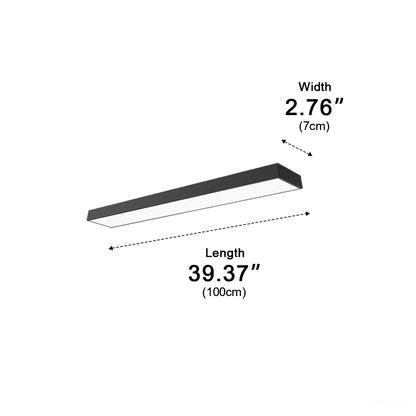 Modern Minimalist Long Strip Office Suspended Pendant Lights