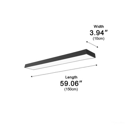 Modern Minimalist Long Strip Office Suspended Pendant Lights