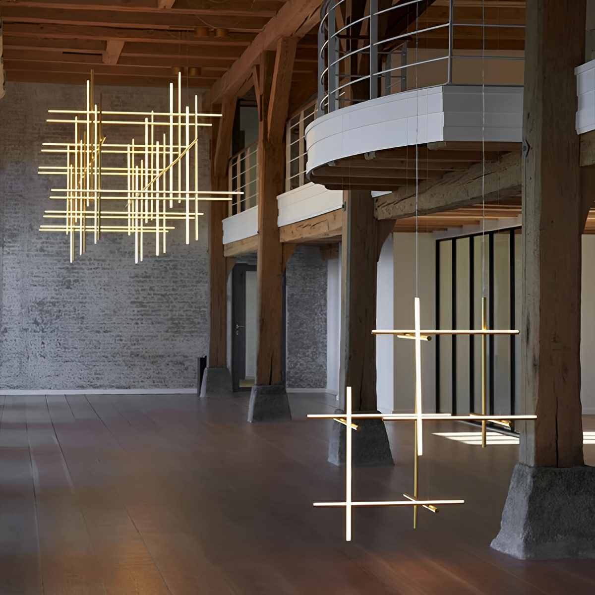 Modern Minimalist LOS Coordinates Geometric Linear LED Pendant Lights
