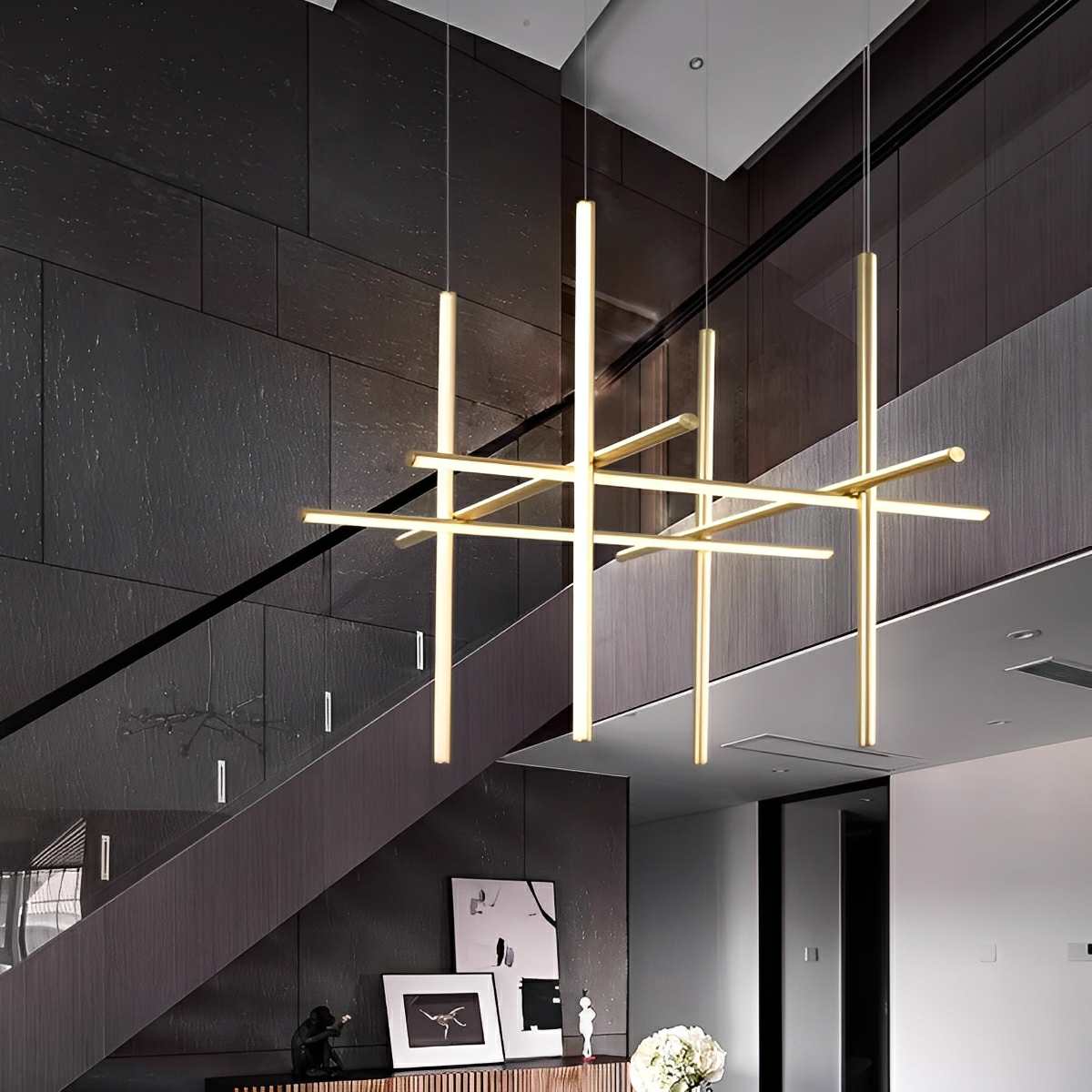 Modern Minimalist LOS Coordinates Geometric Linear LED Pendant Lights - Flare Shack