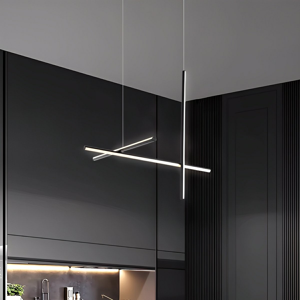 Modern Minimalist LOS Coordinates Geometric Linear LED Pendant Lights - Flare Shack