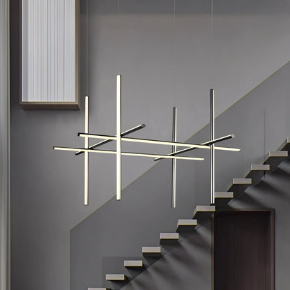 Modern Minimalist LOS Coordinates Geometric Linear LED Pendant Lights - Flare Shack