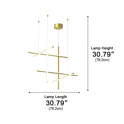 Modern Minimalist LOS Coordinates Geometric Linear LED Pendant Lights