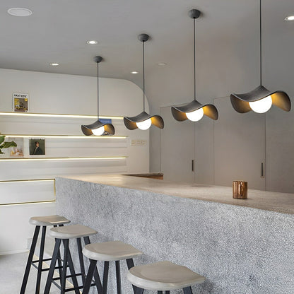 Modern Minimalist Lotus Leaf Cement LED Pendant Lights - Flare Shack