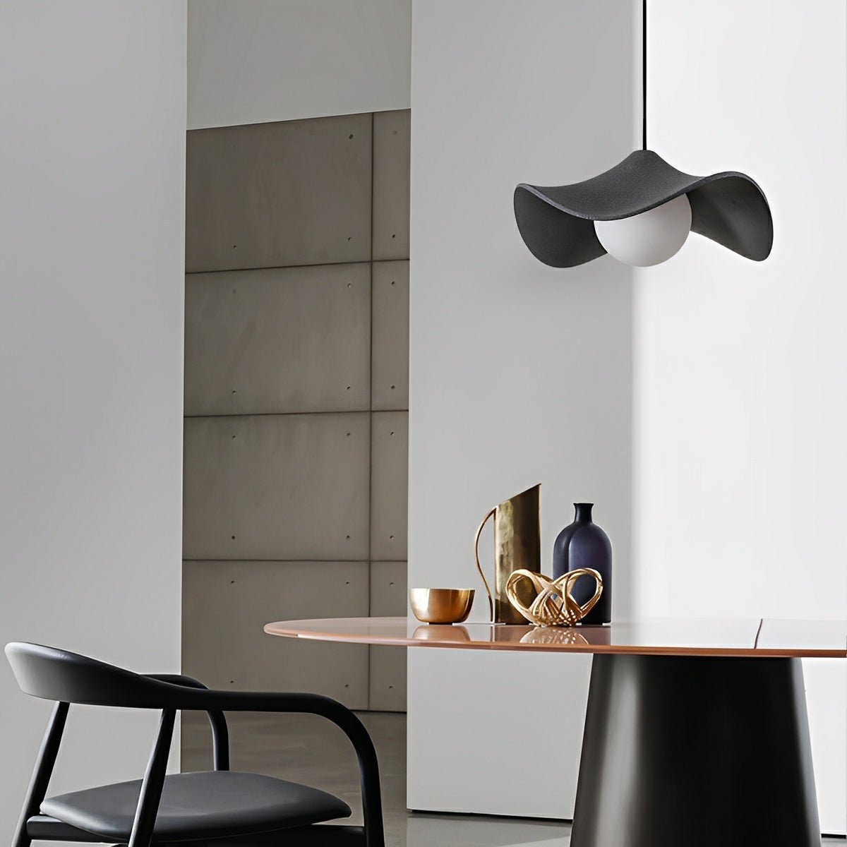 Modern Minimalist Lotus Leaf Cement LED Pendant Lights - Flare Shack