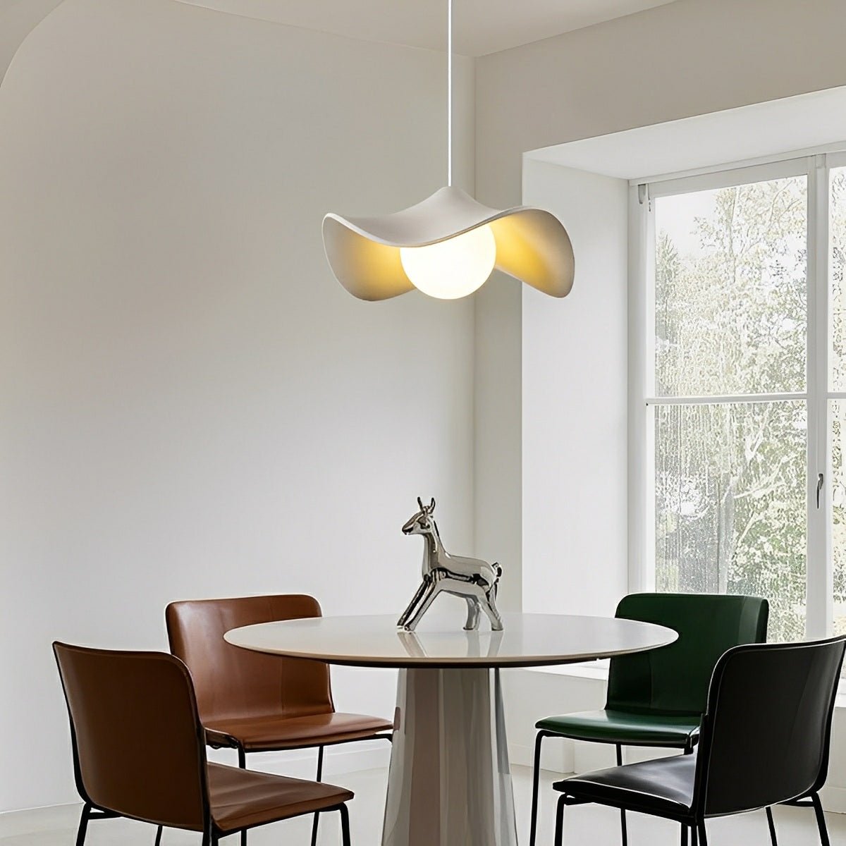 Modern Minimalist Lotus Leaf Cement LED Pendant Lights - Flare Shack