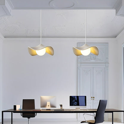 Modern Minimalist Lotus Leaf Cement LED Pendant Lights - Flare Shack