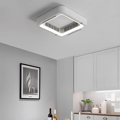 Modern Minimalist Mainless Lighting LED Bladeless Ceiling Fan Light