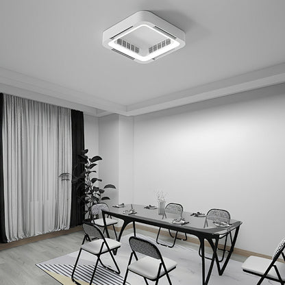 Modern Minimalist Mainless Lighting LED Bladeless Ceiling Fan Light