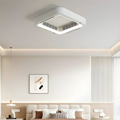 Modern Minimalist Mainless Lighting LED Bladeless Ceiling Fan Light